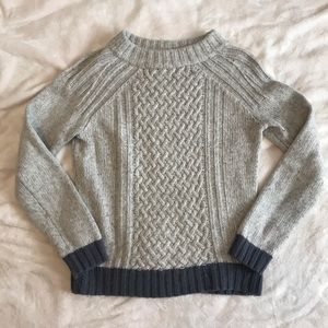 Anthropologie grey mock-neck sweater